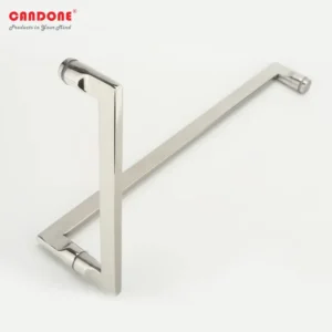 tay nắm phòng tắm kính inox 304 thiết kế vuông bóng gương