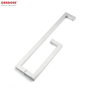 Phụ kiện cửa kính phòng tắm tay nắm vuông chữ L inox 304 cao cấp