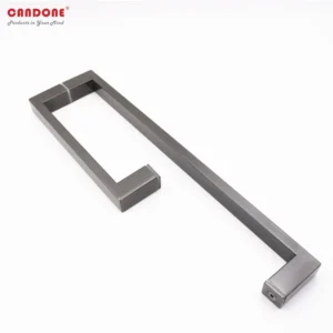 Phụ kiện phòng tắm cao cấp tay nắm chữ L mạ điện đen kim sang trọng