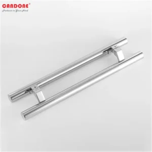 Tay nắm inox cửa kính chân móng ngựa mẫu H tròn Inox 304 cao cấp cho cửa chính