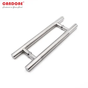 Tay nắm inox cửa kính dạng ống tròn chữ H phổ thông Inox 304 cho văn phòng và cửa hàng